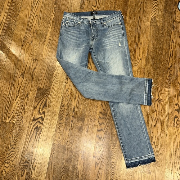 7 for all mankind tan Bootcut Jeans - Picture 2 of 3
